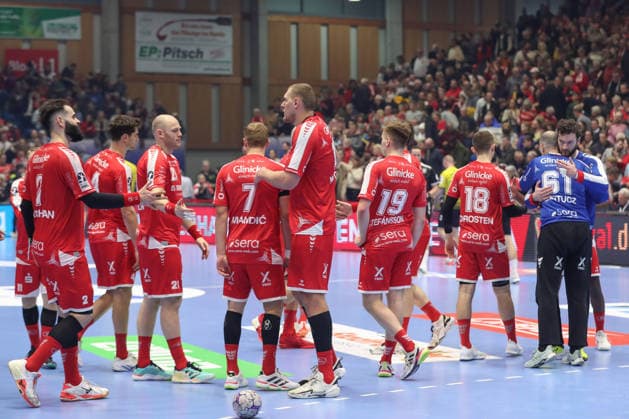 26 12 2025, xtgx, MT Melsungen TVB Stuttgart v l Melsungen Cheers over the victory, cheers after the end of the game Kassel