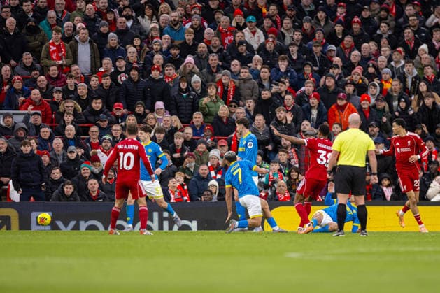 Football - FA Premier League - Liverpool FC v Wolverhampton Wanderers FC LIVERPOOL, ENGLAND - Saturday, December 27, 2025: Liverpool s Ryan Gravenberch scores the first goal during the FA Premier League match between Liverpool FC and Wolverhampton Wanderers FC at Anfield. (Photo by David Rawcliffe Propaganda) LIVERPOOL Anfield MERSEYSIDE ENGLAND  Copyright: xDavidxRawcliffex P2025-12-27-Liverpool_Wolves-39