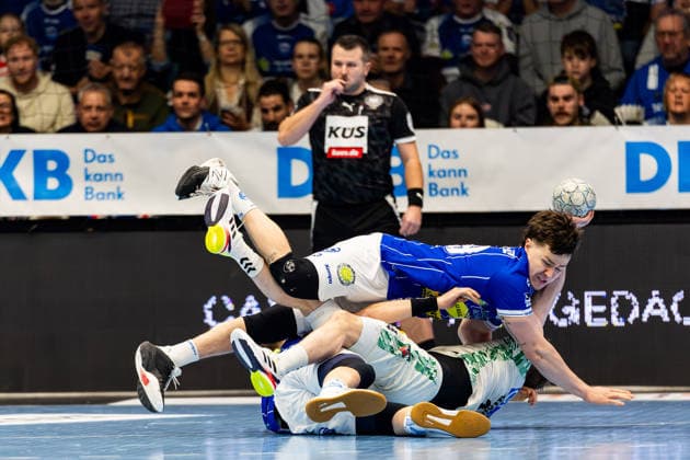 27 12 2025, GER, Handball, Men, Season 25 26, Daikin 1 Bl, 19 Matchday, ThSV Eisenach SC Magdeburg Tillman Leu ThSV Eisenach,99 99817 Eisenach Werner Assmann Halle Am Sportp Thueringen Germany