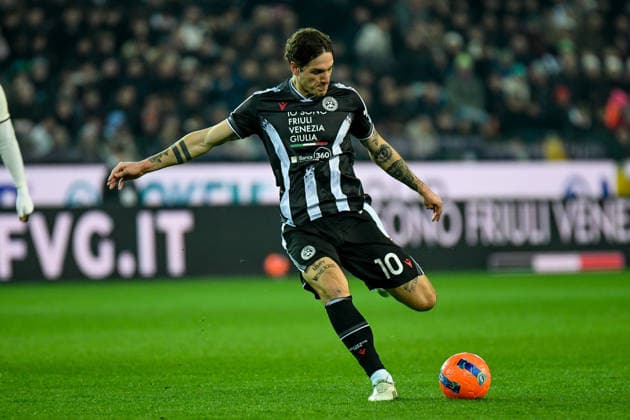 Udinese s Nicolo Zaniolo tries to score during Udinese Calcio vs SS Lazio, Italian soccer Serie A match in Udine, Italy, December 27 2025  Copyright: xEttorexGriffoni IPAxSportx xipa-agency.netx xx IPA_69497972 IPA_Agency_IPA69497972