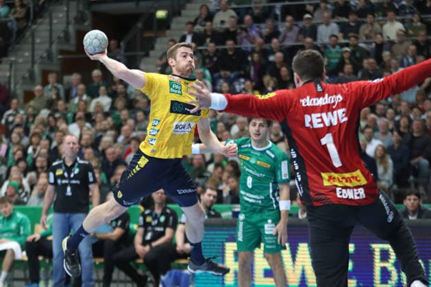 Handball DAIKIN HBL, SC DHfK Leipzig Rhein Neckar Löwen 27 12 2025 Tim Nothdurft 8, Rhein Neckar Löwen Handball, DAIKIN HBL, 1 Bundesliga, Season 2025 2026, 19 Matchday SC DHfK Leipzig vs Rhein Neckar Löwen on 27 12 2025 at Quarterback Immobilien Arena Leipzig Copyright: xBEAUTIFULxSPORTS JanxKaeferx