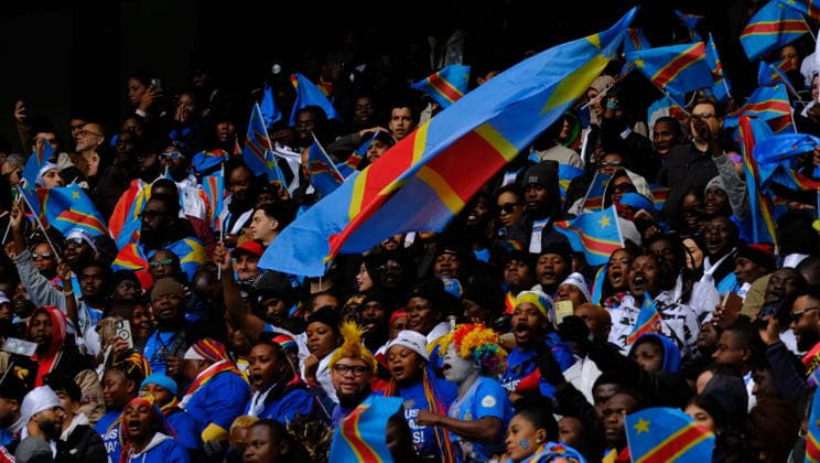 DR Congo v Senegal - 35th Africa Cup of Nations TANGIER, MOROCCO – DECEMBER 27: Fans cheer and wave national flags during the 35th Africa Cup of Nations (AFCON 2025) Group D match between DR Congo and Senegal at Tangier Grand Stadium in Tangier, Morocco, on December 27, 2025. Chris Milosi Anadolu Tangier Morocco. Editorial use only. Please get in touch for any other usage.  Copyright: x2025xAnadoluxChrisxMilosix