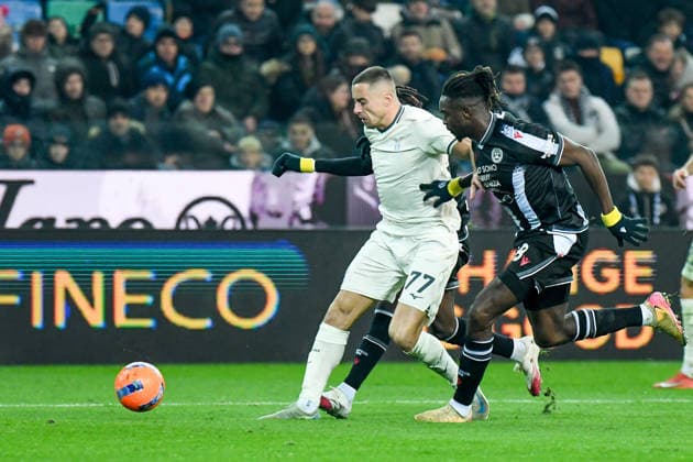 CALCIO - Serie A - Udinese Calcio vs SS Lazio Lazio s Adam Marusic in action during Udinese Calcio vs SS Lazio, Italian soccer Serie A match in Udine, Italy, December 27 2025 Udine Italy  Copyright: xIPAxSport ABACAx
