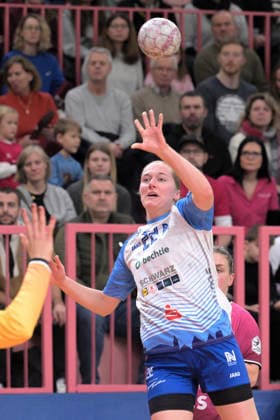 Meret Ossenkopp Sport Union Neckarsulm, 22 TusSies Metzingen vs Sport Union Neckarsulm, Handball, Alsco HBF, 9 League Matchday, Season 2025 2026, 27 12 2025 TusSies Metzingen vs Sport Union Neckarsulm, Handball, Alsco HBF, 9 League Matchday, Season 2025 2026, 27 12 2025 Tuebingen Copyright: xEibner-Pressefoto TobiasxBaurx EP_TBR