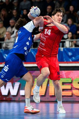 Bietigheim HBL 25 26 SG BBM Bietigheim HBW Balingen Bennet Strobel HBW Balingen , Fynn Nicolaus Bietigheim Bietigheim Bissingen Egetrans Arena Baden Württemberg Germany