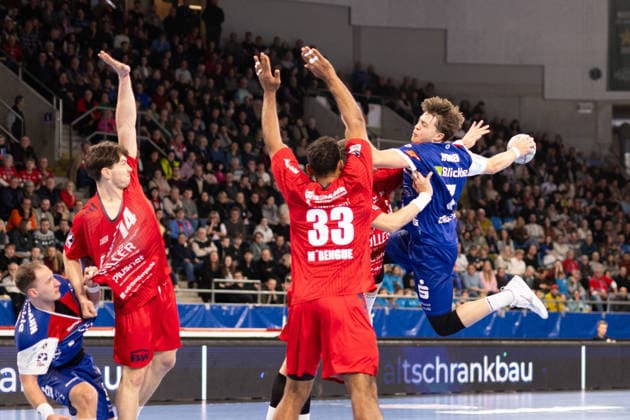 Elias Huber HBW Balingen Weilstetten, 07 , SG BBM Bietigheim vs HBW Balingen Weilstetten, Handball, 2 Bundesliga, Matchday 17, Season 2025 2026, 27 12 2025 Eibner Pressefoto Andreas Ulmer SG BBM Bietigheim vs HBW Balingen Weilstetten, Handball, 2 Bundesliga, Matchday 17, Season 2025 2026, 27 12 2025 Bietigheim Copyright: xEibner-Pressefoto AndreasxUlmerx EP_AUR