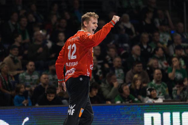Kristian SAEVERAS FRISCH AUF Goeppingen, 12 jubilation, joy, passion, success, emotion, enthusiasm, positive emotions GER, Fuechse Berlin vs FRISCH AUF Goeppingen, Handball, Bundesliga, Matchday 19, Season 2025 2026, 27 12 2025, GER, Fuechse Berlin vs FRISCH AUF Goeppingen, Handball, Bundesliga, Matchday 19, Season 2025 2026, 27 12 2025, Berlin Copyright: xEibnerxPressefoto OliverxSchmidtx EP_OST