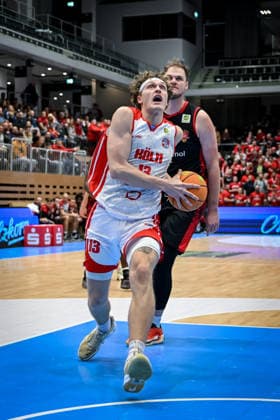 Barmer 2 Basketball Bundesliga ProA Rheinstars Köln vs Bayer Giants Leverkusen, 27 12 2025 Adam John Paige RheinStarsKöln 13 , Barmer 2 Basketball Bundesliga ProA Rheinstars Köln vs Bayer Giants Leverkusen on 27 12 2025 at the Castello Düsseldorf in Düsseldorf Nordrhein Westfalen Copyright: xBEAUTIFULxSPORTS Mueller-Laschetx