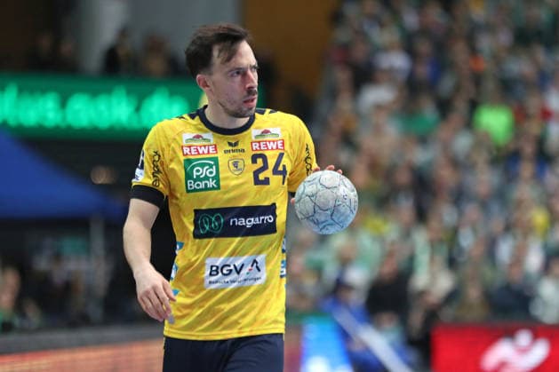 Handball DAIKIN HBL, SC DHfK Leipzig Rhein Neckar Löwen 27 12 2025 Patrick Groetzki 24, Rhein Neckar Löwen Handball, DAIKIN HBL, 1 Bundesliga, Season 2025 2026, 19 Matchday SC DHfK Leipzig vs Rhein Neckar Löwen on 27 12 2025 at Quarterback Immobilien Arena Leipzig Copyright: xBEAUTIFULxSPORTS JanxKaeferx