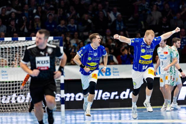 27 12 2025, GER, Handball, Men, Season 25 26, Daikin 1 Bl, 19 Matchday, ThSV Eisenach SC Magdeburg Oskar Joelsson ThSV Eisenach,3 99817 Eisenach Werner Assmann Halle Am Sportp Thueringen Germany
