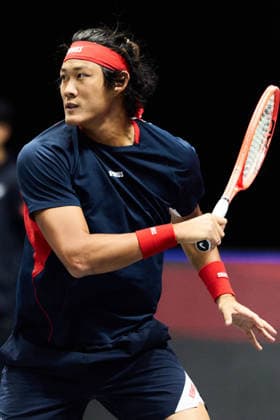 SHENZHEN, CHINA - DECEMBER 28: Zhang Zhizhen of China reacts in the Men s Singles match against Valentin Vacherot of Monaco on day 3 of the 2025 World Tennis Continental Cup at Shenzhen Universiade Center on December 28, 2025 in Shenzhen, Guangdong Province of China.  Copyright: xVCGx 111612311454