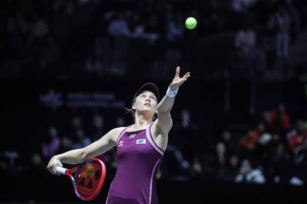 SHENZHEN, CHINA - DECEMBER 28: Elena Rybakina of Kazakhstan returns a shot in the Women s Singles match against Belinda Bencic of Switzerland on day 3 of the 2025 World Tennis Continental Cup at Shenzhen Universiade Center on December 28, 2025 in Shenzhen, Guangdong Province of China.  Copyright: xVCGx 111612321839