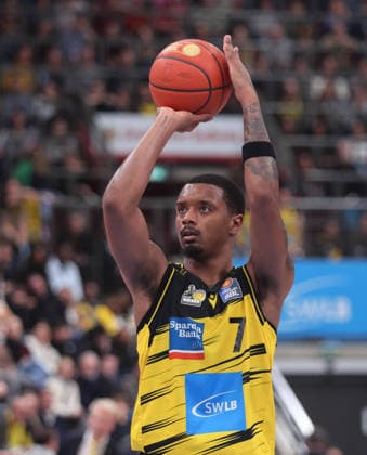 Ludwigsburg , easyCredit Basketball Bundesliga MHP Riesen Ludwigsburg vs Science City Jena , Elijah Hughes Riesen