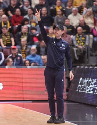 Ludwigsburg , easyCredit Basketball Bundesliga MHP Riesen Ludwigsburg vs Science City Jena , Coach Björn Harmsen Jena