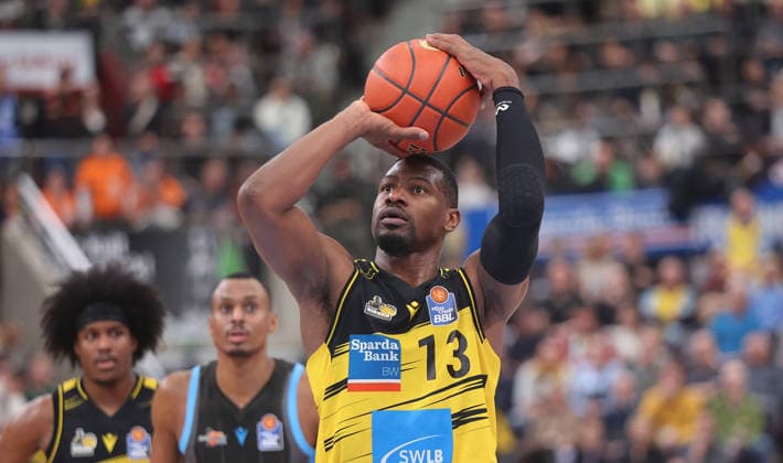 Ludwigsburg , easyCredit Basketball Bundesliga MHP Riesen Ludwigsburg vs Science City Jena , Yorman Polas Bartolo Riesen