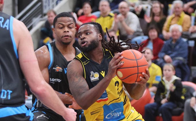 Ludwigsburg , easyCredit Basketball Bundesliga MHP Riesen Ludwigsburg vs Science City Jena , Tray Buchanan Riesen