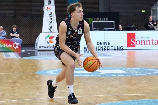 15 matchday of the Basketball 2 Bundesliga ProA in the Oberfrankenhalle in Bayreuth Season 2025 2026 BBC Bayreuth against Uni Baskets Münster Thore Dilschmann Uni Baskets Münster 6