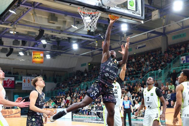 15 matchday of the Basketball 2 Bundesliga ProA in the Oberfrankenhalle in Bayreuth Season 2025 2026 BBC Bayreuth against Uni Baskets Münster Jason Ani Uni Baskets Münster 24