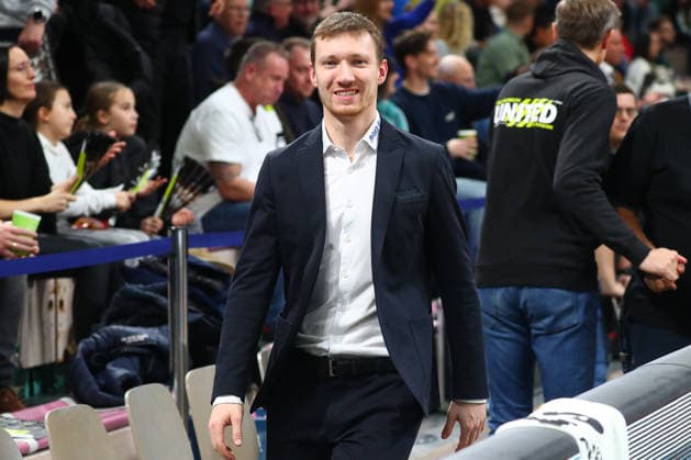 15 matchday of the Basketball 2 Bundesliga ProA in the Oberfrankenhalle in Bayreuth Season 2025 2026 BBC Bayreuth against Uni Baskets Münster Nils Scheller BBC Bayreuth Co Coach