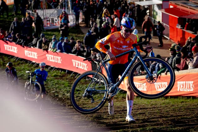 Sil de Brauwere during the UCI Cyclo cross World Cup 2025 men u23 in DENDERMONDE, Belgium on 28 december 2025, photo by Marcel van Dorst EYE4images DeFodi Images