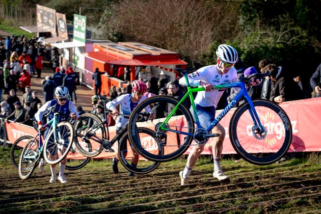Oscar Amey during the UCI Cyclo cross World Cup 2025 men u23 in DENDERMONDE, Belgium on 28 december 2025, photo by Marcel van Dorst EYE4images DeFodi Images