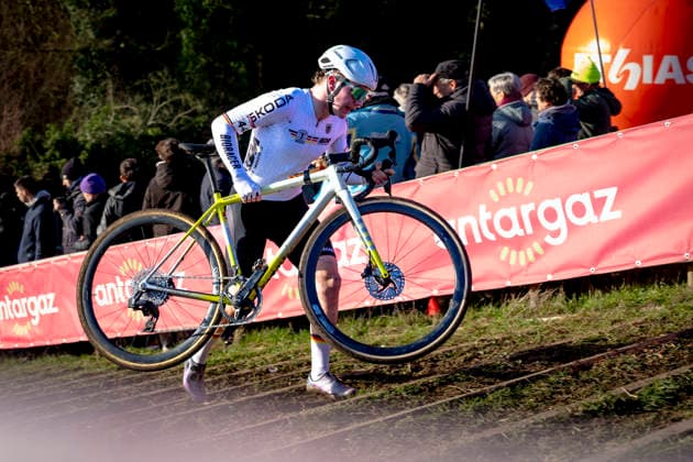 Lukas Kober during the UCI Cyclo cross World Cup 2025 men u23 in DENDERMONDE, Belgium on 28 december 2025, photo by Marcel van Dorst EYE4images DeFodi Images