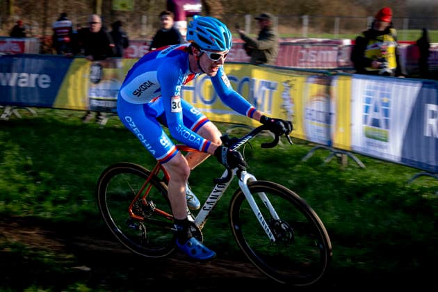 Maximillian Kerl during the UCI Cyclo cross World Cup 2025 men u23 in DENDERMONDE, Belgium on 28 december 2025, photo by Marcel van Dorst EYE4images DeFodi Images