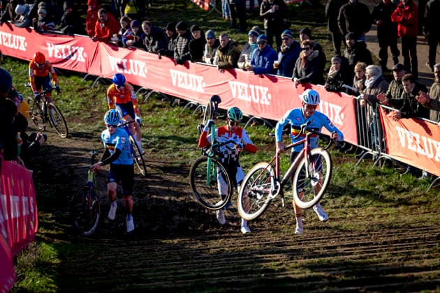 Yordi Corsus during the UCI Cyclo cross World Cup 2025 men u23 in DENDERMONDE, Belgium on 28 december 2025, photo by Marcel van Dorst EYE4images DeFodi Images