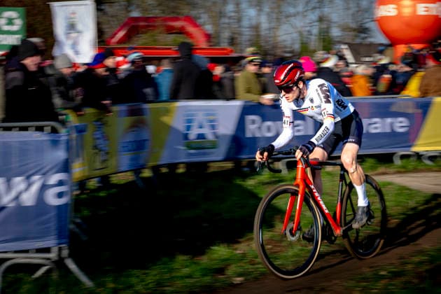 Eike Behrens during the UCI Cyclo cross World Cup 2025 men u23 in DENDERMONDE, Belgium on 28 december 2025, photo by Marcel van Dorst EYE4images DeFodi Images