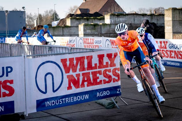 Keije Solen during the UCI Cyclo cross World Cup 2025 men u23 in DENDERMONDE, Belgium on 28 december 2025, photo by Marcel van Dorst EYE4images DeFodi Images
