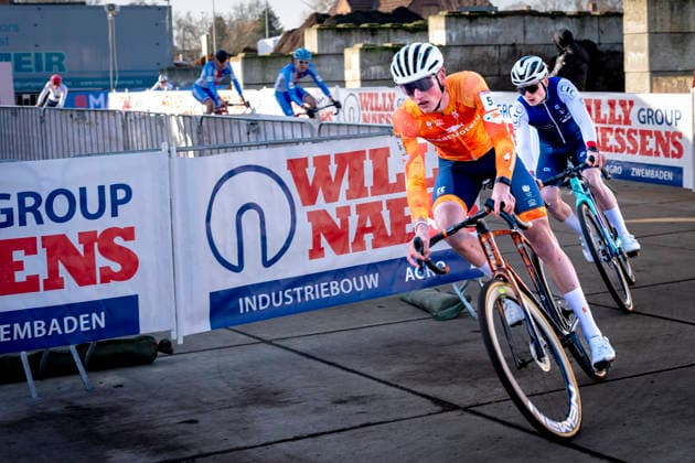 Keije Solen during the UCI Cyclo cross World Cup 2025 men u23 in DENDERMONDE, Belgium on 28 december 2025, photo by Marcel van Dorst EYE4images DeFodi Images