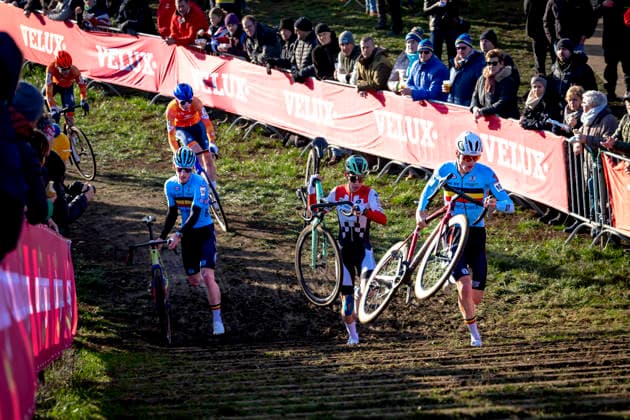 Yordi Corsus during the UCI Cyclo cross World Cup 2025 men u23 in DENDERMONDE, Belgium on 28 december 2025, photo by Marcel van Dorst EYE4images DeFodi Images