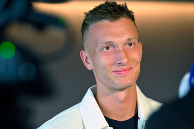 Tennis players Jiri Lehecka, photo, and Karolina Pliskova (not seen) met with journalists before their departure for Australia and the start of the new tennis season on December 28, 2025. (CTKxPhoto KaterinaxSulova) CTKPhotoP2025122802374  CTKPhotoP2025122802374