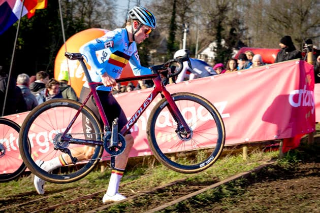 Viktor Vandenberghe during the UCI Cyclo cross World Cup 2025 men u23 in DENDERMONDE, Belgium on 28 december 2025, photo by Marcel van Dorst EYE4images DeFodi Images