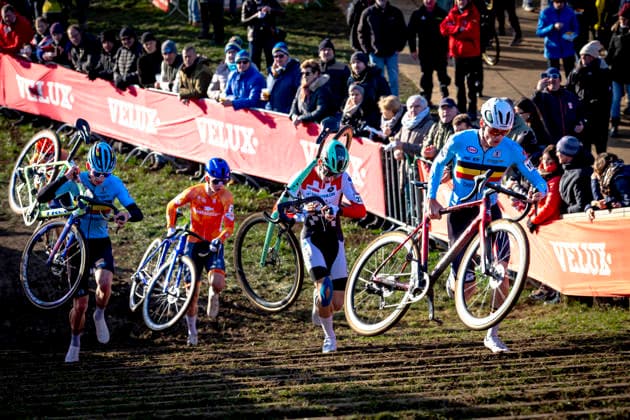 Yordi Corsus during the UCI Cyclo cross World Cup 2025 men u23 in DENDERMONDE, Belgium on 28 december 2025, photo by Marcel van Dorst EYE4images DeFodi Images