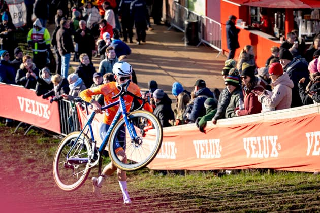 Senna Remijn during the UCI Cyclo cross World Cup 2025 men u23 in DENDERMONDE, Belgium on 28 december 2025, photo by Marcel van Dorst EYE4images DeFodi Images