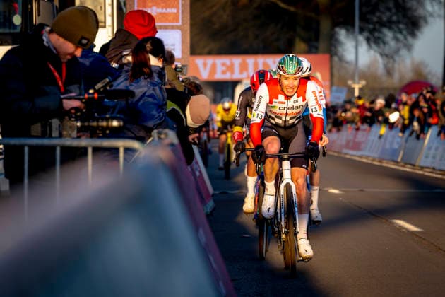Laurens Sweeck CRELAN CORENDON during the UCI Cyclo cross World Cup 2025 in DENDERMONDE, Belgium on 28 december 2025, photo by Marcel van Dorst EYE4images DeFodi Images
