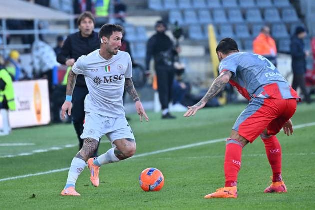 Foto IPP Felice De Martino Cremona 28 12 2025 Calcio Campionato serie A 2025-2026 Cremonese - Napoli Nella foto: Matteo Politano Italy Photo Press World Copyright Cremona italy Italia ITALY  Copyright: xR4924_italyphotopressx