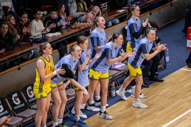Basketball Berlin 28 12 2025 Season 2025 2026 DBBL 1 Bundesliga Alba Berlin BC Pharmaserv Marburg Jubel Alba