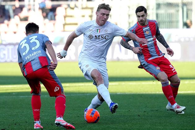 CREMONA, ITALY - DECEMBER 28: Rasmus Hojlund of SSC Napoli during the Serie A match between US Cremonese and SSC Napoli at Stadio Zini on December 28, 2025 in CREMONA, Italy Copyright: xFOTOAGENZIAx