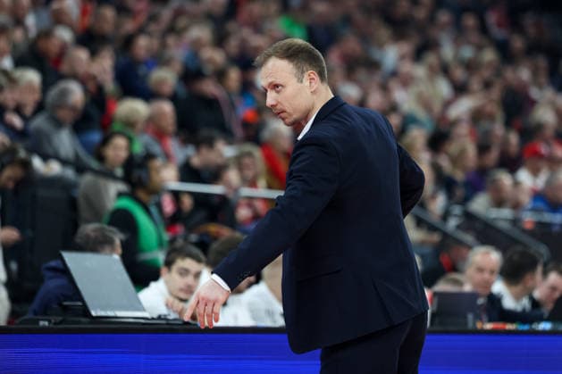 Jacques Schneider Vet Concept Gladiators Trier, Head Coach , GER, FC Bayern Basketball vs Vet Concept Gladiators Trier, Basketball, easycredit Basketball Bundesliga, Matchday 11, Season 2025 2026, 28 12 2025, GER, FC Bayern Basketball vs Vet Concept Gladiators Trier, Basketball, easycredit Basketball Bundesliga, Matchday 11, Season 2025 2026, 28 12 2025 Munich Copyright: xEibner-Pressefoto JennixMaulx EP_JML