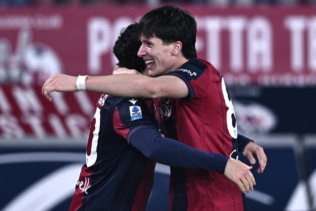 Mp Bologna 28 12 2025 - campionato di calcio serie A Bologna-Sassuolo foto Matteo Papini Image nella foto: esultanza gol Giovanni Fabbian 