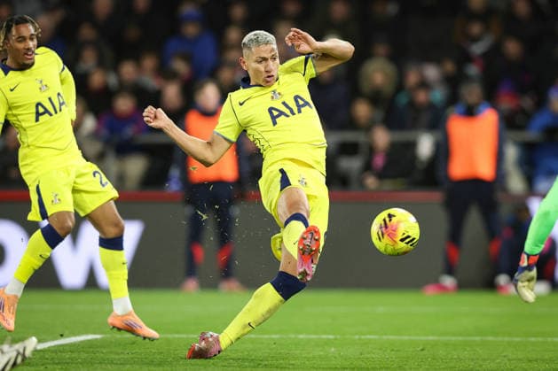 28th December 2025; Selhurst Park, Selhurst, London, England; Premier League Football, Crystal Palace versus Tottenham Hotspur; disallowed goal after VAR review, Richarlison of Tottenham Hotspur scores in the 77th minute  IanxStephen