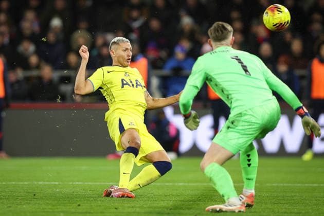 28th December 2025; Selhurst Park, Selhurst, London, England; Premier League Football, Crystal Palace versus Tottenham Hotspur; disallowed goal after VAR review, Richarlison of Tottenham Hotspur scores in the 77th minute  IanxStephen