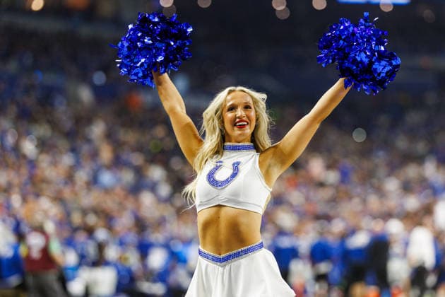 Sport Themen der Woche KW52 December 28, 2025: Indianapolis Colts cheerleader performs during NFL, American Football Herren, USA game action against the Jacksonville Jaguars at Lucas Oil Stadium in Indianapolis, Indiana. CSM Indianapolis United States of America - ZUMAc04_ 20251228_zma_c04_270 Copyright: xJohnxMersitsx
