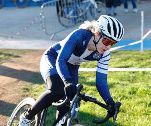 28 12 2025 Cycling Darmstadt cyclo-cross race at the velodrome here Elite women Winner bib number 3 Lisa Heckmann VC Darmstadt Darmstadt Hesse Germany