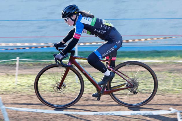 28 12 2025 Cycling Darmstadt Cyclo Cross race at the race track in preparation for the DM German Championships in Bensheim 10 11 1 202 here Youth U17w start number 301 Fritzi Otto RMSV Ehrenkirchen Darmstadt Hessen Germany