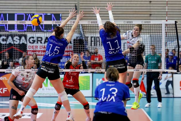 Volleyball, Women, VBL, Blue Bears TSV Flacht - Dresdner SC
