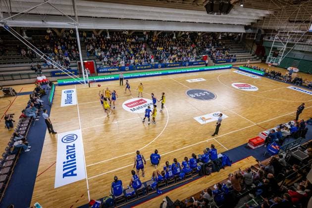 Basketball Berlin 28 12 2025 Season 2025 2026 DBBL 1 Bundesliga Alba Berlin BC Pharmaserv Marburg Sömmeringhalle Sporthalle Charlottenburg Sports venue