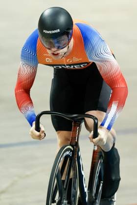 APELDOORN - Harrie Lavreysen in action in the 250-meter standing start during the final day of the Dutch Track cycling, Rad, Radsport, Bahnrad, Bahn Championships at Omnisport Apeldoorn. ANP VINCENT JANNINK xVIxANPxSportx xxANPxIVx 545944104 originalFilename: 545944104.jpg